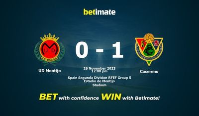 UD Montijo vs Cacereno Forudsigelse, odds og væddemål 26/11/2023