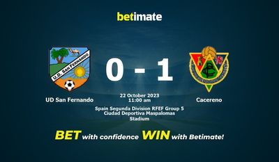 UD San Fernando vs Cacereno forudsigelse, odds og væddemål 22/10/2023