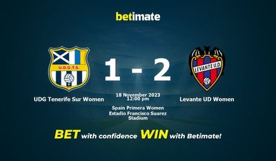 UDG Tenerife Sur Kvinder vs Levante UD Kvinder Forudsigelse, odds og væddemålstips 18/11/2023