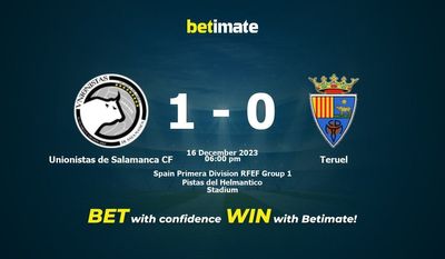 Unionistas de Salamanca CF vs Teruel Forudsigelse, odds & Væddemålstips 16/12/2023