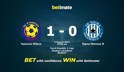 Vysocina Jihlava vs Sigma Olomouc B Forudsigelser, odds og væddemål 08/02/2023