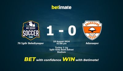 76 Igdir Belediyespor vs Adanaspor Prediction, Odds & Betting Tips 08/18/2024