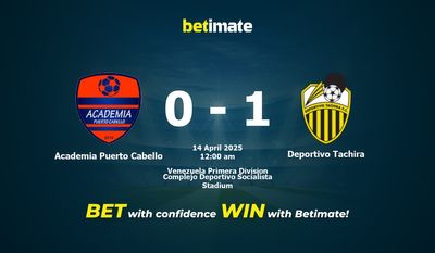 Academia Puerto Cabello vs Deportivo Tachira Prediction, Odds & Betting Tips 04/14/2025