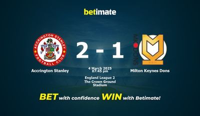 Accrington Stanley vs Milton Keynes Dons Prediction, Odds & Betting Tips 03/04/2025
