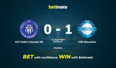 ACS Vedita Colonesti MS vs CSM Alexandria Prediction, Odds & Betting Tips 04/11/2025