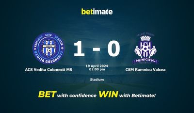 ACS Vedita Colonesti MS vs CSM Ramnicu Valcea Prediction, Odds & Betting Tips 04/19/2024