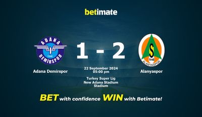 Adana Demirspor vs Alanyaspor Prediction, Odds & Betting Tips 09/22/2024