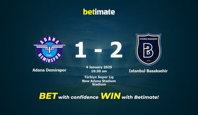Adana Demirspor vs Istanbul Basaksehir Prediction, Odds & Betting Tips 01/04/2025