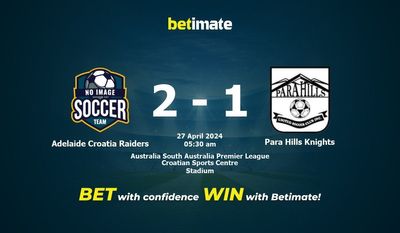 Adelaide Croatia Raiders vs Para Hills Knights Prediction, Odds & Betting Tips 04/27/2024