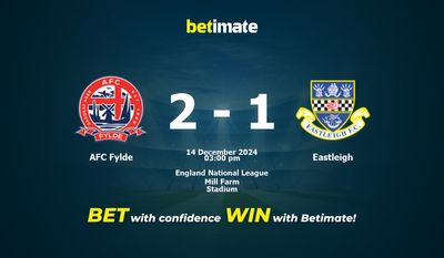 AFC Fylde vs Eastleigh Prediction, Odds & Betting Tips 12/14/2024