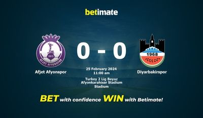 Afjet Afyonspor vs Diyarbakirspor 预测、赔率和投注技巧 02/25/2024