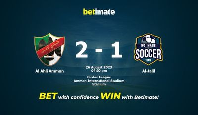 Al Ahli Amman vs Al-Jalil Prediction, Odds & Betting Tips 08/26/2023