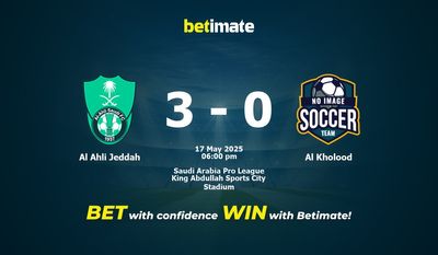 Al Ahli Jeddah vs Al Kholood Prediction, Odds & Betting Tips 05/17/2025