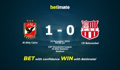 Al Ahly Cairo vs CR Belouizdad Pronostic, cotes et conseils de paris 22/12/2024