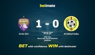 Al Ain SCC vs Al Ittihad Kalba przewidywania, kursy i typy bukmacherskie 03.07.2024