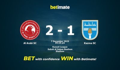 Al Arabi SC vs Kazma SC Prediction, Odds & Betting Tips 12/07/2023