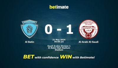 Al Batin vs Al-Arabi Al-Saudi Prediction, Odds & Betting Tips 05/21/2024