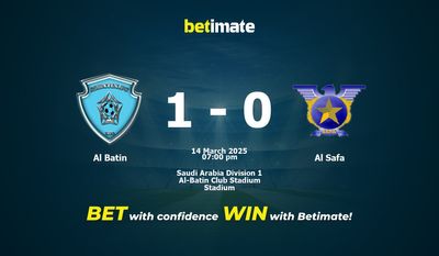 Al Batin vs Al Safa Prediction, Odds & Betting Tips 03/14/2025