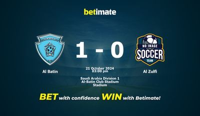 Al Batin vs Al Zulfi Prediction, Odds & Betting Tips 10/21/2024