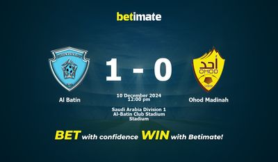 Al Batin vs Ohod Madinah Prediction, Odds & Betting Tips 12/10/2024