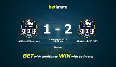 Al Duhail Reserves vs Al-Wakrah SC U23 Prediction, Odds & Betting Tips 11/08/2023