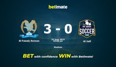 Al-Faisaly Amman vs Al-Jalil Prediction, Odds & Betting Tips 06/25/2023