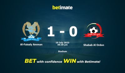 Al-Faisaly Amman vs Shabab Al Ordon Prediction, Odds & Betting Tips 07/10/2023