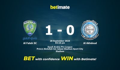 Al Fateh SC vs Al Akhdoud Prediction, Odds & Betting Tips 09/28/2024