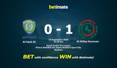Al Fateh SC vs Al Ittifaq Dammam Prediction, Odds & Betting Tips 09/14/2024