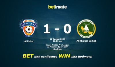 Al Feiha vs Al Khaleej Saihat Prediction, Odds & Betting Tips 08/12/2023