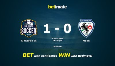 Al Hussein SC vs Ma'an Prediction, Odds & Betting Tips 07/07/2023