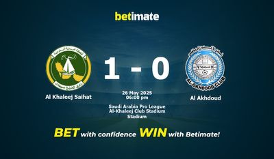 Al Khaleej Saihat vs Al Akhdoud Prediction, Odds & Betting Tips 05/26/2025