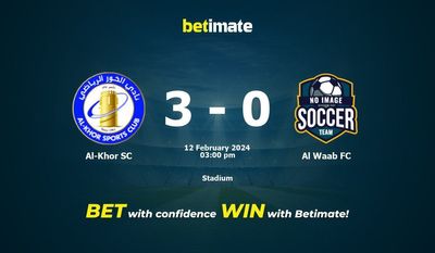 Al-Khor SC vs Al Waab FC التوقعات، الاحتمالات ونصائح الرهان 12/02/2024