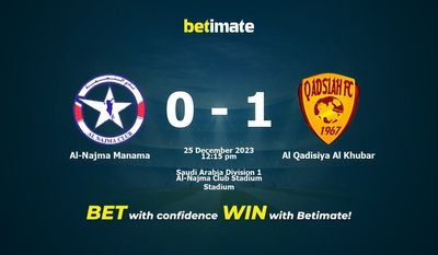 Al-Najma Manama vs Al Qadisiya Al Khubar 预测、赔率和投注技巧 12/25/2023