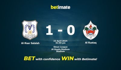 Al-Nasr Salalah vs Al Rustaq Prediction, Odds & Betting Tips 04/22/2024