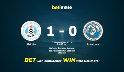 Al-Riffa vs Busaiteen 预测、赔率和投注技巧 12/25/2023