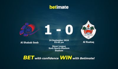 Al Shabab Seeb vs Al Rustaq Prediction, Odds & Betting Tips 09/24/2024