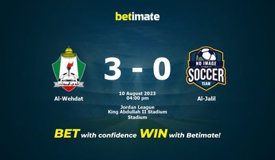 Al-Wehdat vs Al-Jalil Prediction, Odds & Betting Tips 08/10/2023