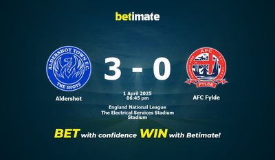 Aldershot vs AFC Fylde Prediction, Odds & Betting Tips 04/01/2025