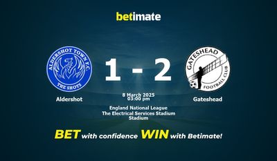 Aldershot vs Gateshead Prediction, Odds & Betting Tips 03/08/2025
