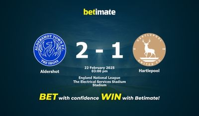 Aldershot vs Hartlepool Prediction, Odds & Betting Tips 02/22/2025
