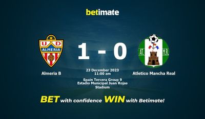 Almeria B vs أتلتيكو مانشا ريال التوقعات، الاحتمالات ونصائح الرهان 23/12/2023