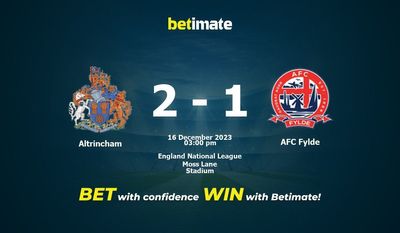 Altrincham বনাম AFC Fylde ভবিষ্যদ্বাণী, প্রতিকূলতা এবং বেটিং টিপস 12/16/2023