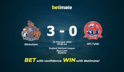 Прогнозы, коэффициенты и советы по ставкам на матч Altrincham против AFC Fylde 22.02.2025