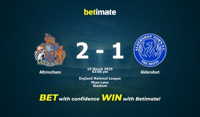 Altrincham vs Aldershot Prediction, Odds & Betting Tips 03/15/2025