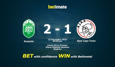 Amazulu vs Ajax Cape Town التوقعات، الاحتمالات ونصائح الرهان 22/12/2023