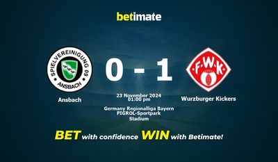 Dự đoán, Tỷ lệ cược và Mẹo cá cược Ansbach vs Wurzburger Kickers 23/11/2024