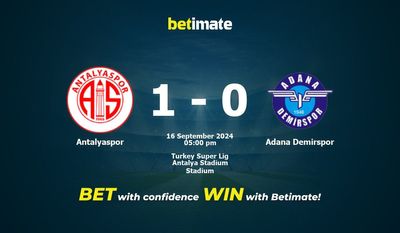 Antalyaspor vs Adana Demirspor Prediction, Odds & Betting Tips 09/16/2024