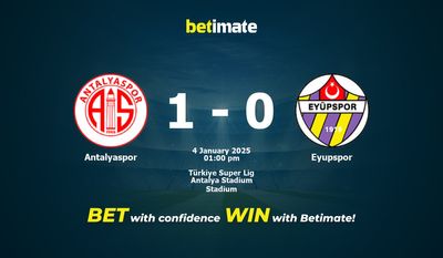 Antalyaspor vs Eyupspor Prediction, Odds & Betting Tips 01/04/2025