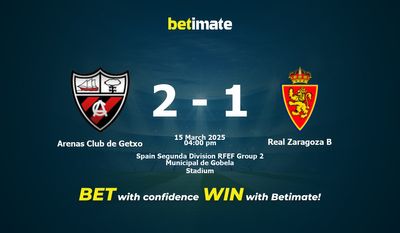 Arenas Club de Getxo vs Real Zaragoza B Prediction, Odds & Betting Tips 03/15/2025